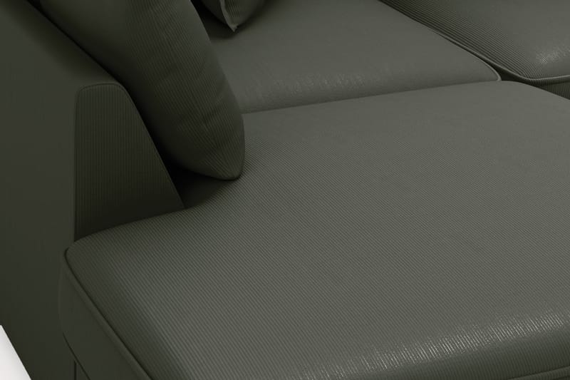 Rossita Lyx 4-sits Extra djup Soffa med Schäslong Vänster - Mörkgrön Manchester - Möbler - Vardagsrum - Soffor - Sammetssoffor