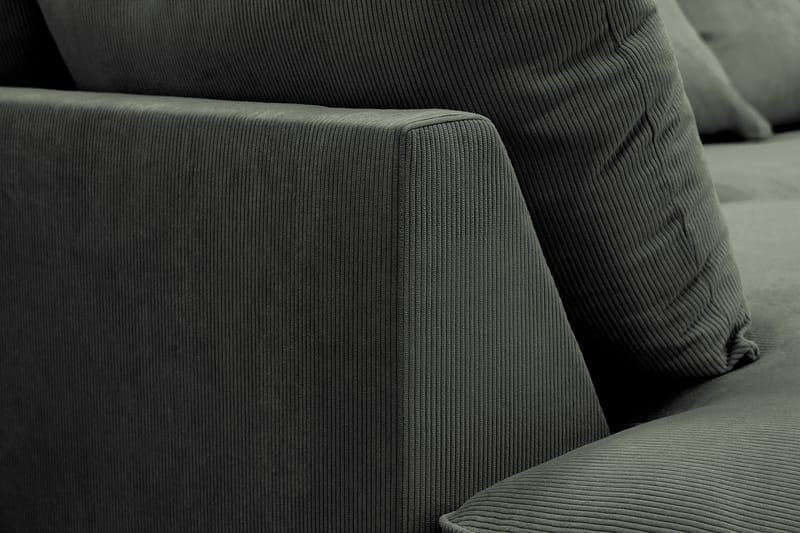 Rossita Lyx 4-sits Extra djup Soffa med Schäslong Vänster - Mörkgrön Manchester - Möbler - Vardagsrum - Soffor - Divansoffa & schäslong