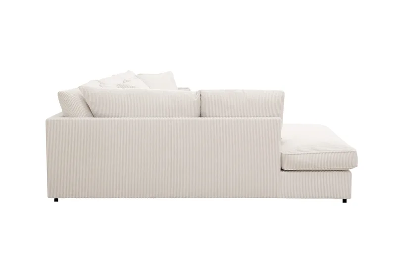 Rossita Lyx 4-sits Extra djup Soffa med Schäslong Vänster - Offwhite Manchester - Möbler - Vardagsrum - Soffor - Sammetssoffor