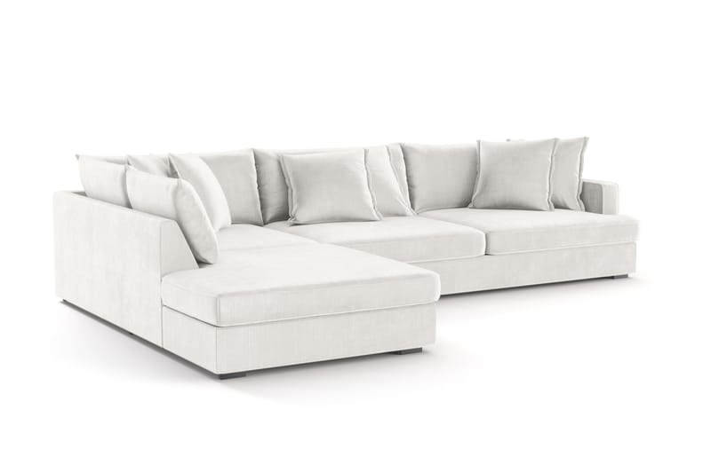 Rossita Lyx 4-sits Extra djup Soffa med Schäslong Vänster - Offwhite Manchester - Möbler - Vardagsrum - Soffor - Sammetssoffor