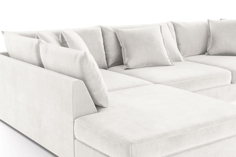 Rossita Lyx 4-sits Extra djup Soffa med Schäslong Vänster - Offwhite Manchester - Möbler - Vardagsrum - Soffor - Sammetssoffor