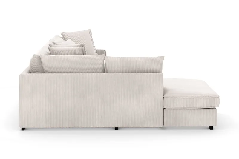 Rossita Lyx 4-sits Extra djup Soffa med Schäslong Vänster - Offwhite Manchester - Möbler - Vardagsrum - Soffor - Sammetssoffor