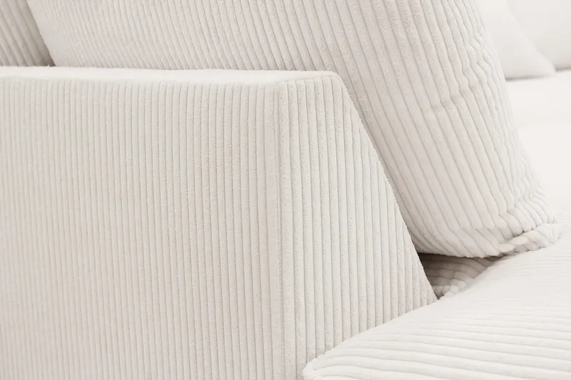 Rossita Lyx 4-sits Extra djup Soffa med Schäslong Vänster - Offwhite Manchester - Möbler - Vardagsrum - Soffor - Sammetssoffor