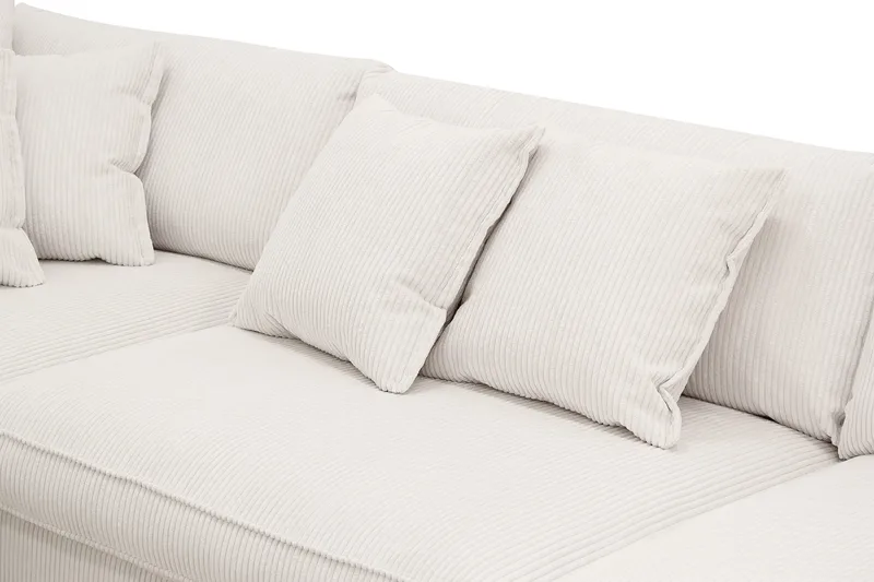 Rossita Lyx 4-sits Extra djup Soffa med Schäslong Vänster - Offwhite Manchester - Möbler - Vardagsrum - Soffor - Sammetssoffor