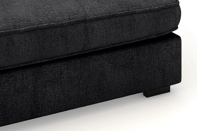 Rossita Lyx 4-sits Extra djup Soffa med Schäslong Vänster - Svart Chenille - Möbler - Vardagsrum - Soffor - Sammetssoffor