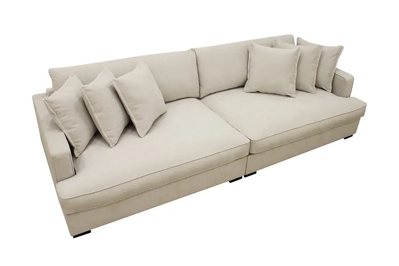 Rossita Lyx 4-sits Extra djup Tygsoffa - Beige - Möbler - Vardagsrum - Soffor - 4-sits soffor