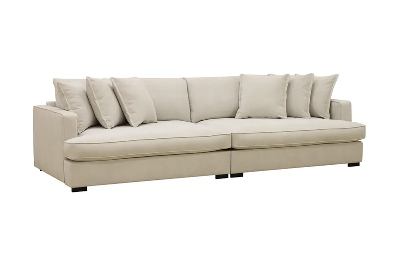 Rossita Lyx 4-sits Extra djup Tygsoffa - Beige - Möbler - Vardagsrum - Soffor - 4-sits soffor