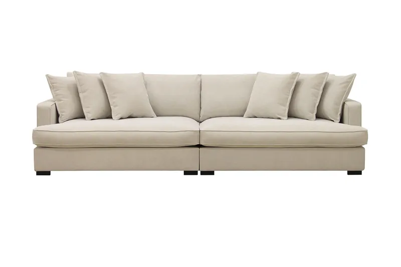 Rossita Lyx 4-sits Extra djup Tygsoffa - Beige - Möbler - Vardagsrum - Soffor - 4-sits soffor