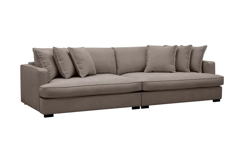 Rossita Lyx 4-sits Extra djup Tygsoffa - Brun - Möbler - Vardagsrum - Soffor - 4-sits soffor