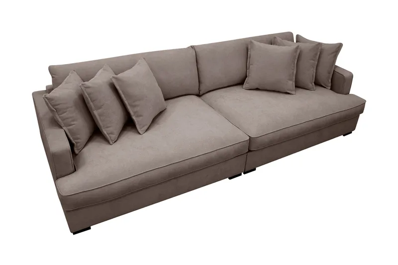 Rossita Lyx 4-sits Extra djup Tygsoffa - Brun - Möbler - Vardagsrum - Soffor - 4-sits soffor