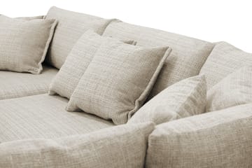 Rossita Lyx 4-sits Högervänd L-formad Extra Djup Schäslongsoffa i Chenille - Beige Chenille - Möbler - Vardagsrum - Soffor - Divansoffa & schäslong