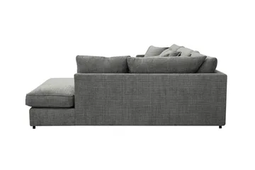 Rossita Lyx 4-sits Högervänd L-formad Extra Djup Schäslongsoffa i Chenille - Grå Chenille - Möbler - Vardagsrum - Soffor - Divansoffa & schäslong