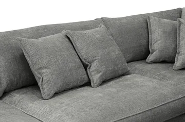 Rossita Lyx 4-sits Högervänd L-formad Extra Djup Schäslongsoffa i Chenille - Grå Chenille - Möbler - Vardagsrum - Soffor - Divansoffa & schäslong