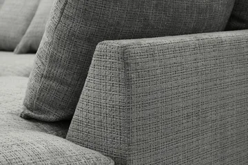 Rossita Lyx 4-sits Högervänd L-formad Extra Djup Schäslongsoffa i Chenille - Grå Chenille - Möbler - Vardagsrum - Soffor - Divansoffa & schäslong