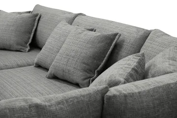 Rossita Lyx 4-sits Högervänd L-formad Extra Djup Schäslongsoffa i Chenille - Grå Chenille - Möbler - Vardagsrum - Soffor - Divansoffa & schäslong