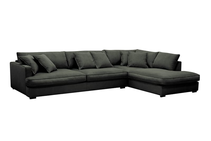 Rossita Lyx 4-sits Högervänd L-formad Extra Djup Schäslongsoffa i Manchester - Mörkgrön Manchester - Möbler - Vardagsrum - Soffor - Divansoffa & schäslong