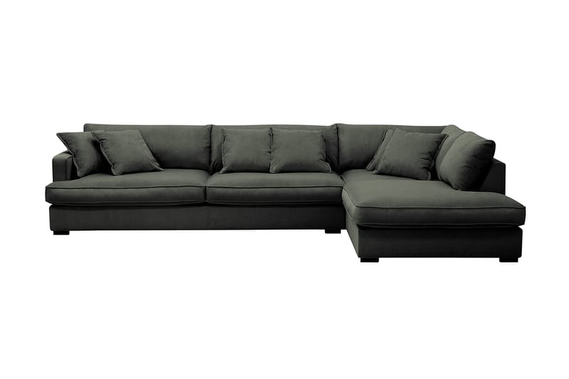 Rossita Lyx 4-sits Högervänd L-formad Extra Djup Schäslongsoffa i Manchester - Mörkgrön Manchester - Möbler - Vardagsrum - Soffor - Divansoffa & schäslong