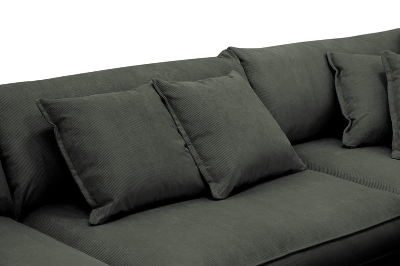 Rossita Lyx 4-sits Högervänd L-formad Extra Djup Schäslongsoffa i Manchester - Mörkgrön Manchester - Möbler - Vardagsrum - Soffor - Divansoffa & schäslong