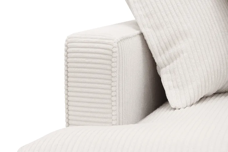 Rossita Lyx 4-sits Högervänd L-formad Extra Djup Schäslongsoffa i Manchester - Offwhite - Möbler - Vardagsrum - Soffor - Divansoffa & schäslong