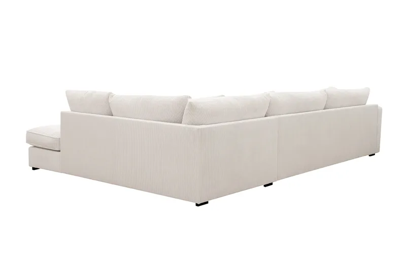 Rossita Lyx 4-sits Högervänd L-formad Extra Djup Schäslongsoffa i Manchester - Offwhite - Möbler - Vardagsrum - Soffor - Divansoffa & schäslong
