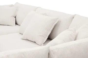 Rossita Lyx 4-sits Högervänd L-formad Extra Djup Schäslongsoffa i Manchester - Offwhite - Möbler - Vardagsrum - Soffor - Divansoffa & schäslong