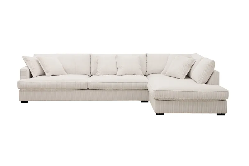 Rossita Lyx 4-sits Högervänd L-formad Extra Djup Schäslongsoffa i Manchester, Offwhite
