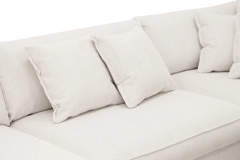 Rossita Lyx 4-sits Högervänd L-formad Extra Djup Schäslongsoffa i Manchester - Offwhite - Möbler - Vardagsrum - Soffor - Divansoffa & schäslong