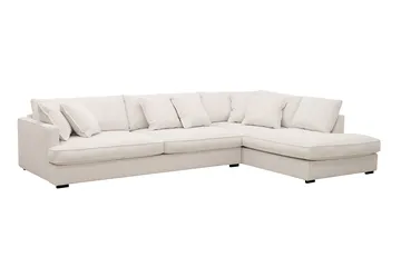 Rossita Lyx 4-sits Högervänd L-formad Extra Djup Schäslongsoffa i Manchester - Offwhite - Möbler - Vardagsrum - Soffor - Divansoffa & schäslong