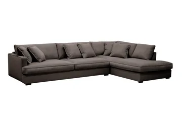 Rossita Lyx 4-sits Högervänd L-formad Extra Djup Schäslongsoffa i Manchester - Taupe - Möbler - Vardagsrum - Soffor - Divansoffa & schäslong