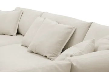 Rossita Lyx 4-sits Högervänd L-formad Extra Djup Schäslongsoffa i Tyg - Beige Tyg - Möbler - Vardagsrum - Soffor - Divansoffa & schäslong