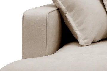 Rossita Lyx 4-sits Högervänd L-formad Extra Djup Schäslongsoffa i Tyg - Beige Tyg - Möbler - Vardagsrum - Soffor - Divansoffa & schäslong