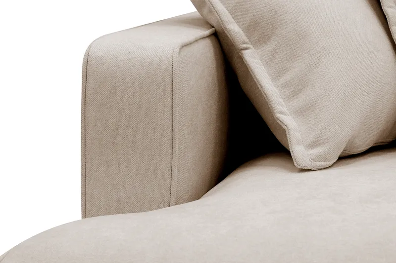 Rossita Lyx 4-sits Högervänd L-formad Extra Djup Schäslongsoffa i Tyg - Beige Tyg - Möbler - Vardagsrum - Soffor - Divansoffa & schäslong