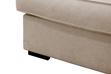 Rossita Lyx 4-sits Högervänd L-formad Extra Djup Schäslongsoffa i Tyg - Beige Tyg - Möbler - Vardagsrum - Soffor - Divansoffa & schäslong