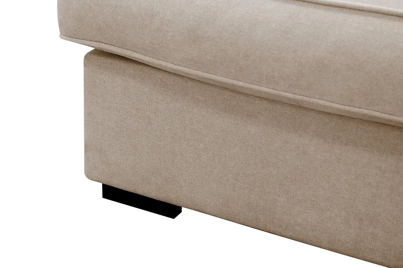 Rossita Lyx 4-sits Högervänd L-formad Extra Djup Schäslongsoffa i Tyg - Beige Tyg - Möbler - Vardagsrum - Soffor - Divansoffa & schäslong