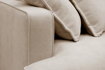 Rossita Lyx 4-sits Högervänd L-formad Extra Djup Schäslongsoffa i Tyg - Beige Tyg - Möbler - Vardagsrum - Soffor - Divansoffa & schäslong