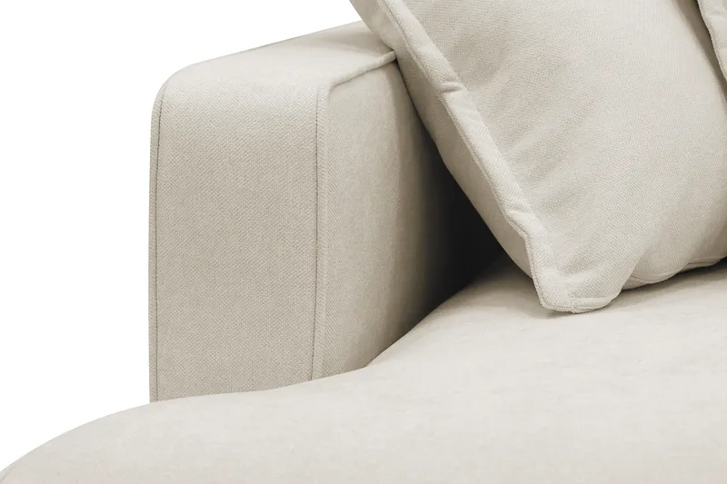 Rossita Lyx 4-sits Högervänd L-formad Extra Djup Schäslongsoffa i Tyg - Beige Tyg - Möbler - Vardagsrum - Soffor - Divansoffa & schäslong