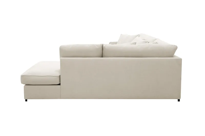 Rossita Lyx 4-sits Högervänd L-formad Extra Djup Schäslongsoffa i Tyg - Beige Tyg - Möbler - Vardagsrum - Soffor - Divansoffa & schäslong