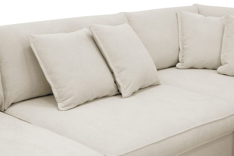 Rossita Lyx 4-sits Högervänd L-formad Extra Djup Schäslongsoffa i Tyg - Beige Tyg - Möbler - Vardagsrum - Soffor - Divansoffa & schäslong