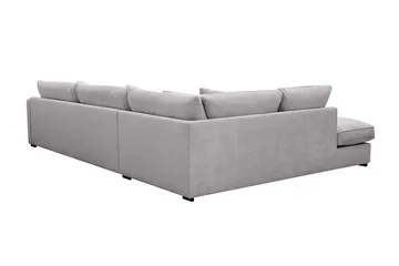 Rossita Lyx 4-sits Vänstervänd L-formad Extra Djup Schäslongsoffa i Chenille - Grå Chenille - Möbler - Vardagsrum - Soffor - Divansoffa & schäslong
