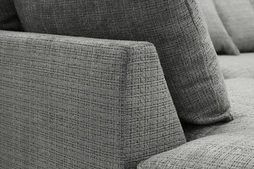 Rossita Lyx 4-sits Vänstervänd L-formad Extra Djup Schäslongsoffa i Chenille - Grå Chenille - Möbler - Vardagsrum - Soffor - Divansoffa & schäslong