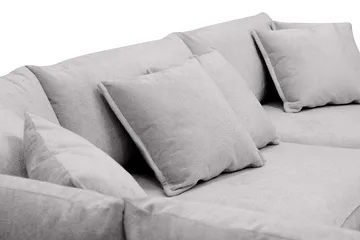 Rossita Lyx 4-sits Vänstervänd L-formad Extra Djup Schäslongsoffa i Chenille - Grå Chenille - Möbler - Vardagsrum - Soffor - Divansoffa & schäslong