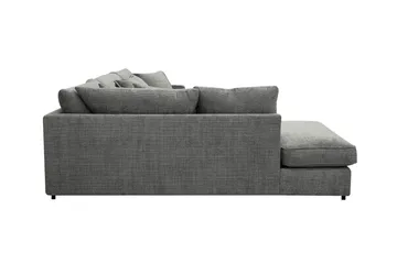 Rossita Lyx 4-sits Vänstervänd L-formad Extra Djup Schäslongsoffa i Chenille - Grå Chenille - Möbler - Vardagsrum - Soffor - Divansoffa & schäslong