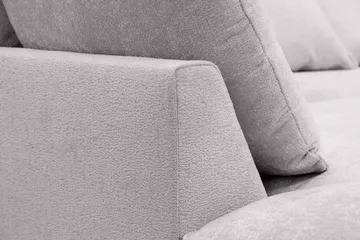 Rossita Lyx 4-sits Vänstervänd L-formad Extra Djup Schäslongsoffa i Chenille - Grå Chenille - Möbler - Vardagsrum - Soffor - Divansoffa & schäslong