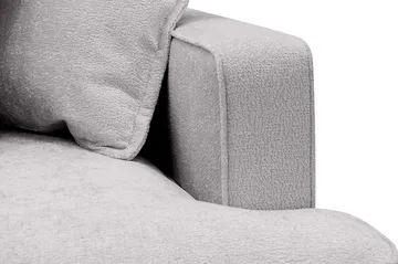 Rossita Lyx 4-sits Vänstervänd L-formad Extra Djup Schäslongsoffa i Chenille - Grå Chenille - Möbler - Vardagsrum - Soffor - Divansoffa & schäslong