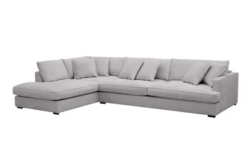 Rossita Lyx 4-sits Vänstervänd L-formad Extra Djup Schäslongsoffa i Chenille - Grå Chenille - Möbler - Vardagsrum - Soffor - Divansoffa & schäslong