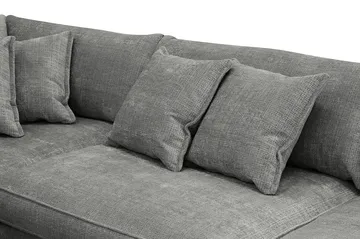 Rossita Lyx 4-sits Vänstervänd L-formad Extra Djup Schäslongsoffa i Chenille - Grå Chenille - Möbler - Vardagsrum - Soffor - Divansoffa & schäslong