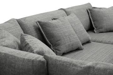Rossita Lyx 4-sits Vänstervänd L-formad Extra Djup Schäslongsoffa i Chenille - Grå Chenille - Möbler - Vardagsrum - Soffor - Divansoffa & schäslong