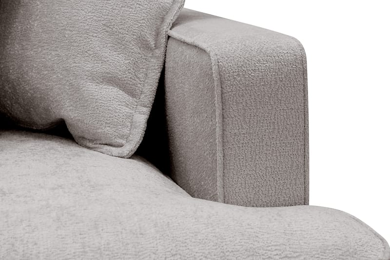 Rossita Lyx 4-sits Vänstervänd L-formad Extra Djup Schäslongsoffa i Chenille - Grå/Brun Chenille - Möbler - Vardagsrum - Soffor - Divansoffa & schäslong