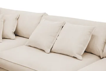 Rossita Lyx 4-sits Vänstervänd L-formad Extra Djup Schäslongsoffa i Manchester - Beige Manchester - Möbler - Vardagsrum - Soffor - Divansoffa & schäslong