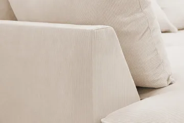 Rossita Lyx 4-sits Vänstervänd L-formad Extra Djup Schäslongsoffa i Manchester - Beige Manchester - Möbler - Vardagsrum - Soffor - Divansoffa & schäslong